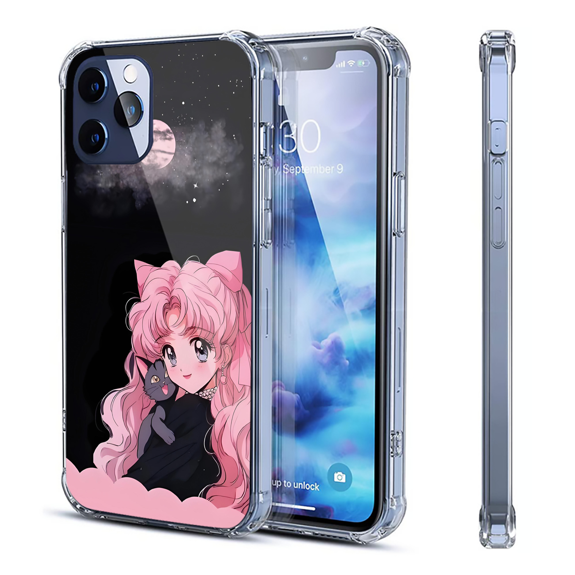 （画像用） 美少女戦士セーラームーン Sailor Moon 【iPhone 12シリーズ対応】透明スマホケース（クリアソフトケース）